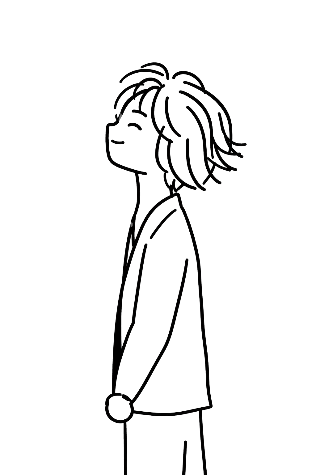 Line art portrait of Mayra