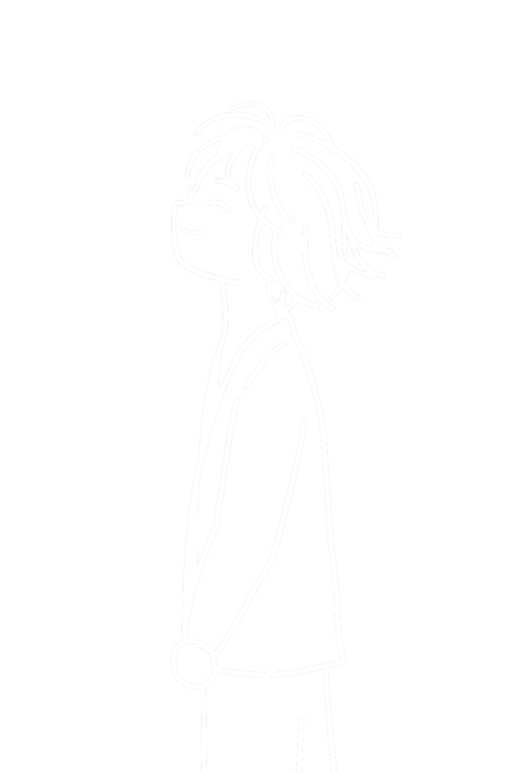 Line art portrait of Mayra