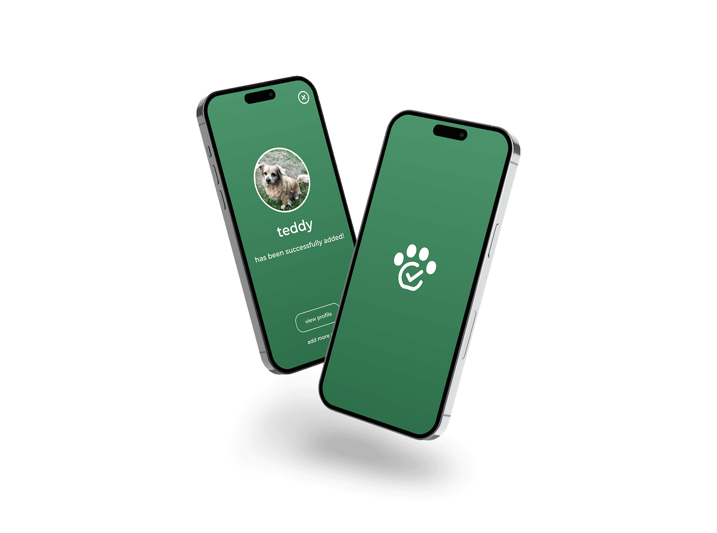 Pawdo app on iPhone — pet care screens